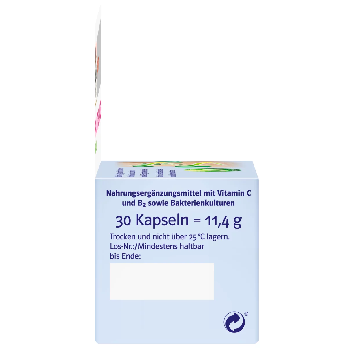 Abbildung der Produktverpackung Doppelherz system PRO LACTO BALANCE KAPSELN Seitenansicht links